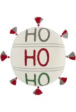 Mud Pie Round Ho Ho Ho Christmas Pillow Mud Pie Round Ho Ho Ho Christmas Pillow