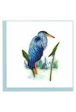 Quilling Card Quilled Blue Heron Greeting Card