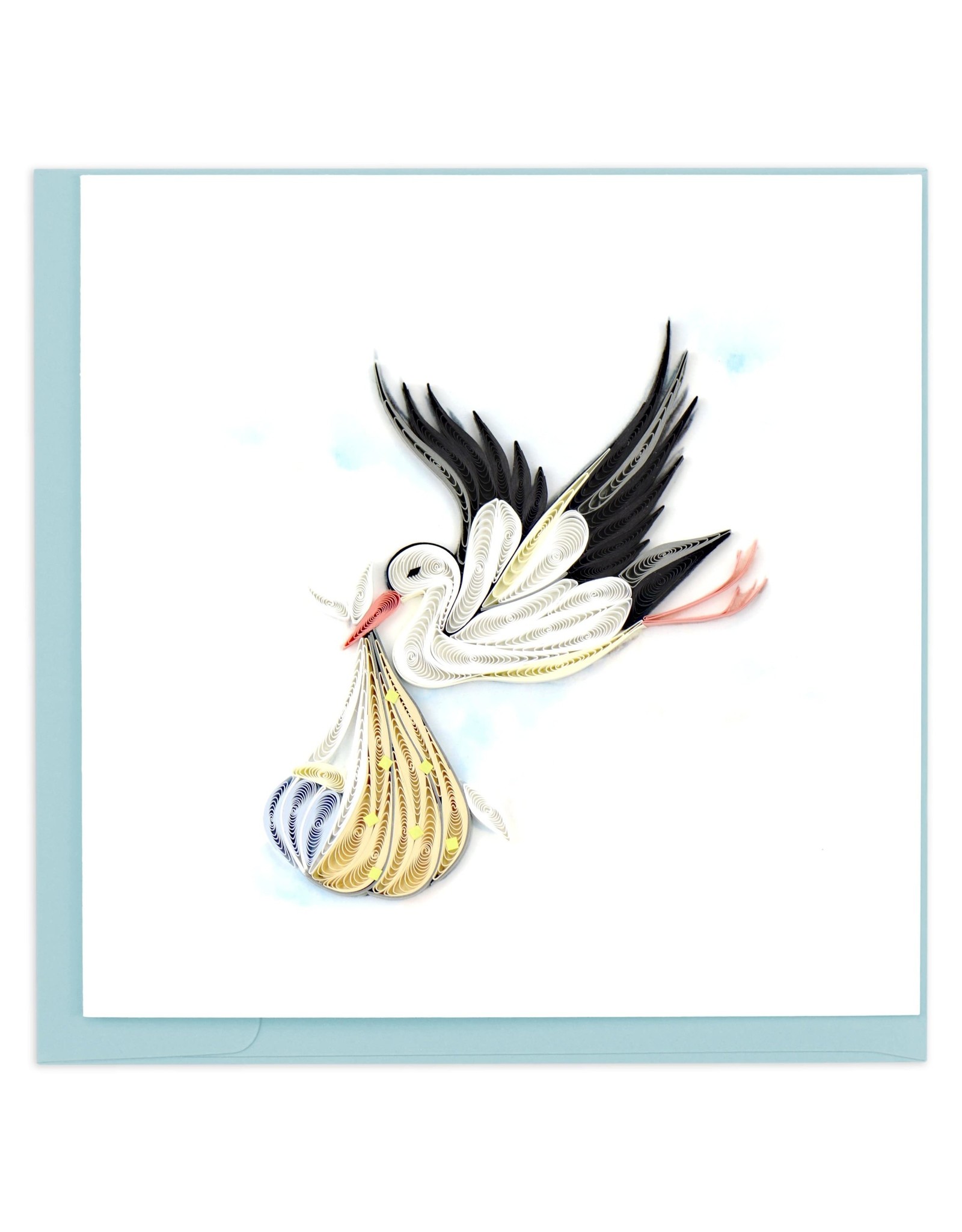 Quilling Card Quilled Special Delivery Stork Greeting Card