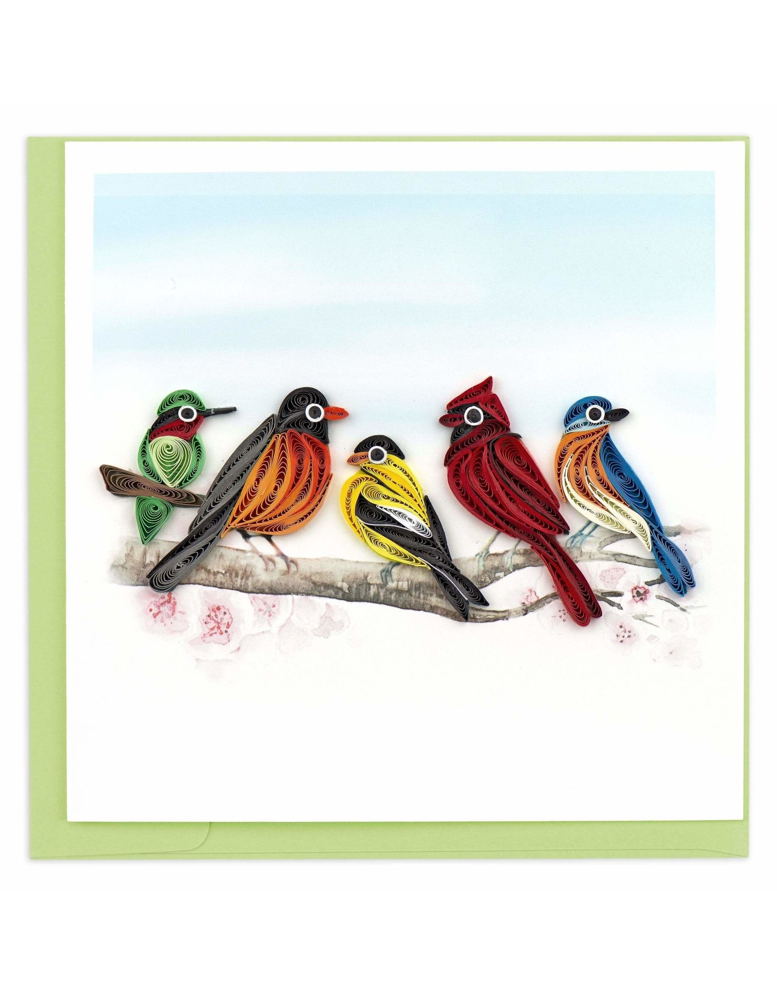 Quilling Card Quilled Songbirds Greeting Card