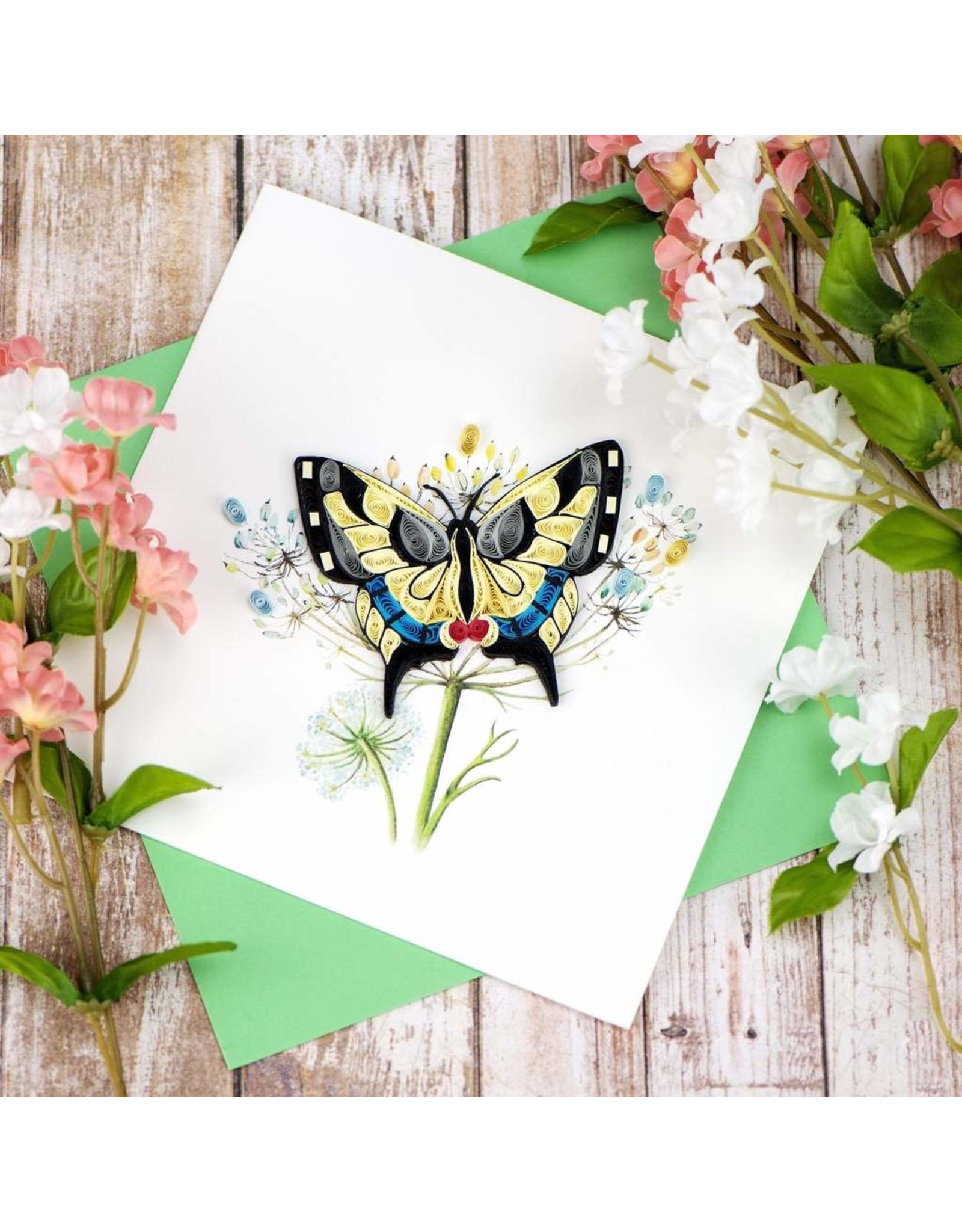 Quilling Card Quilled Swallowtail Butterfly Greeting Card