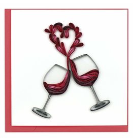 Quilling Card Quilled Toast to Love Greeting Card