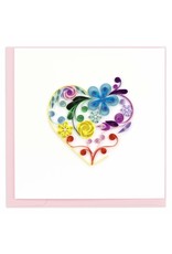 Quilling Card Quilled Floral Rainbow Heart Greeting Card Quilling Card Quilled Floral Rainbow Heart Greeting Card