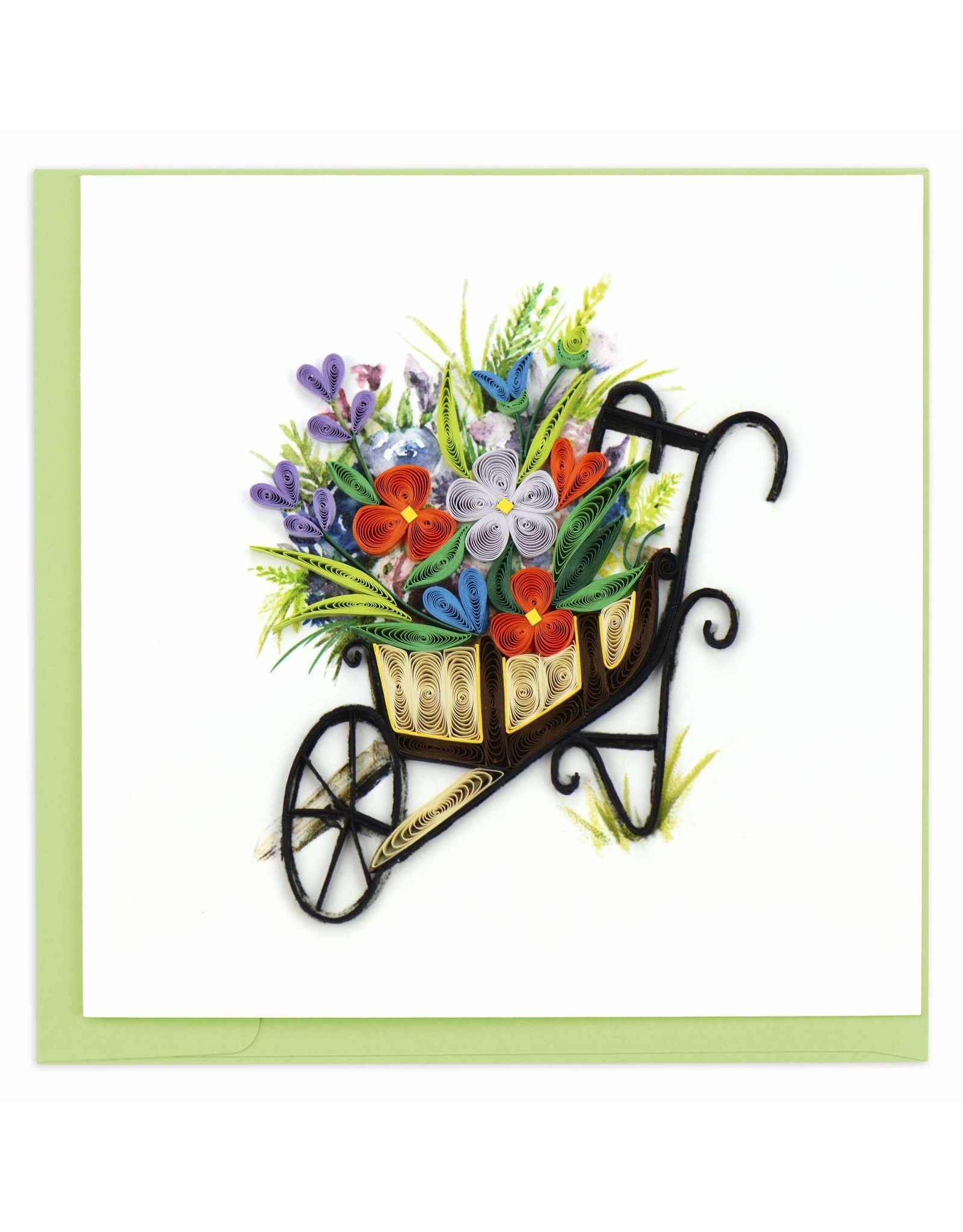 Quilling Card Quilled Wheelbarrow Garden Greeting Card
