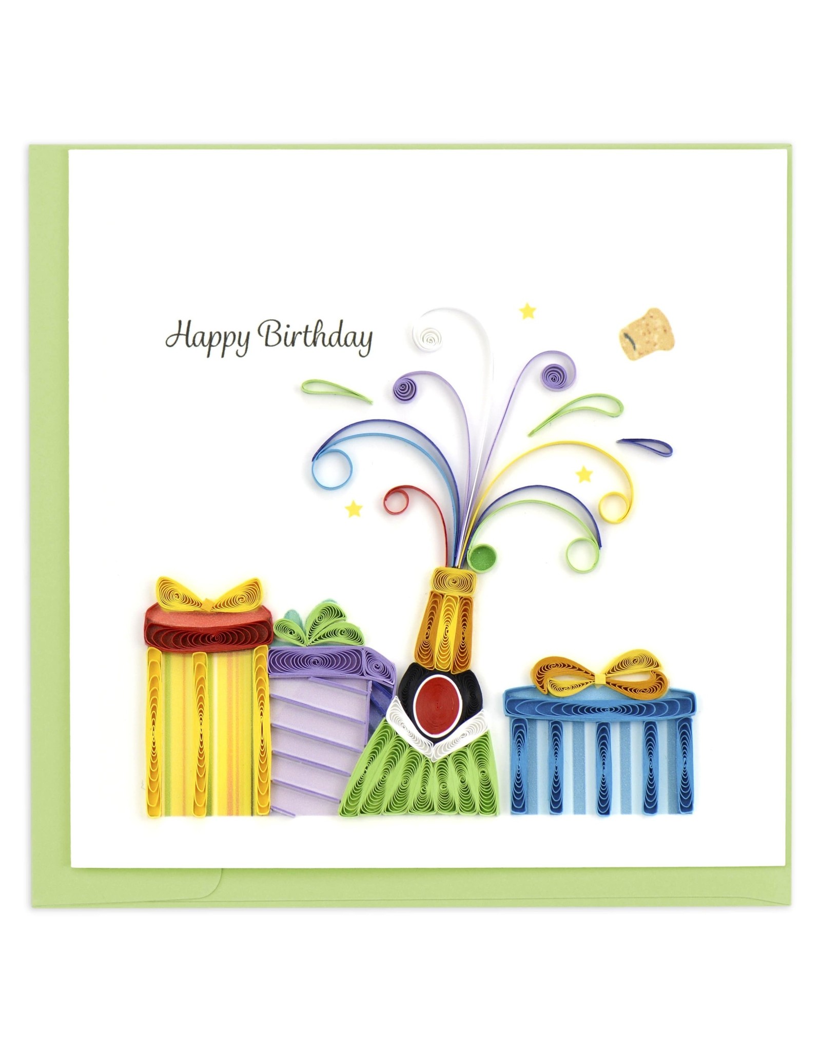 Quilling Card Quilled Birthday Champagne Greeting Card