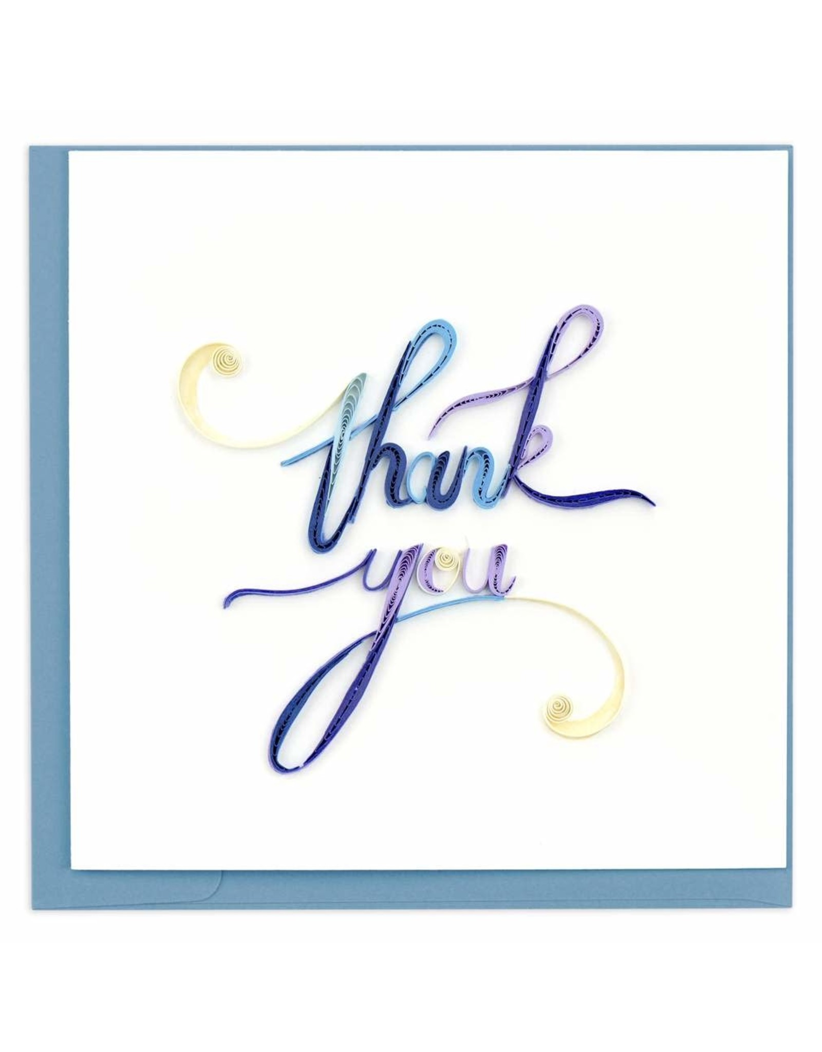 Quilling Card Quilled Thank You Script Greeting Card