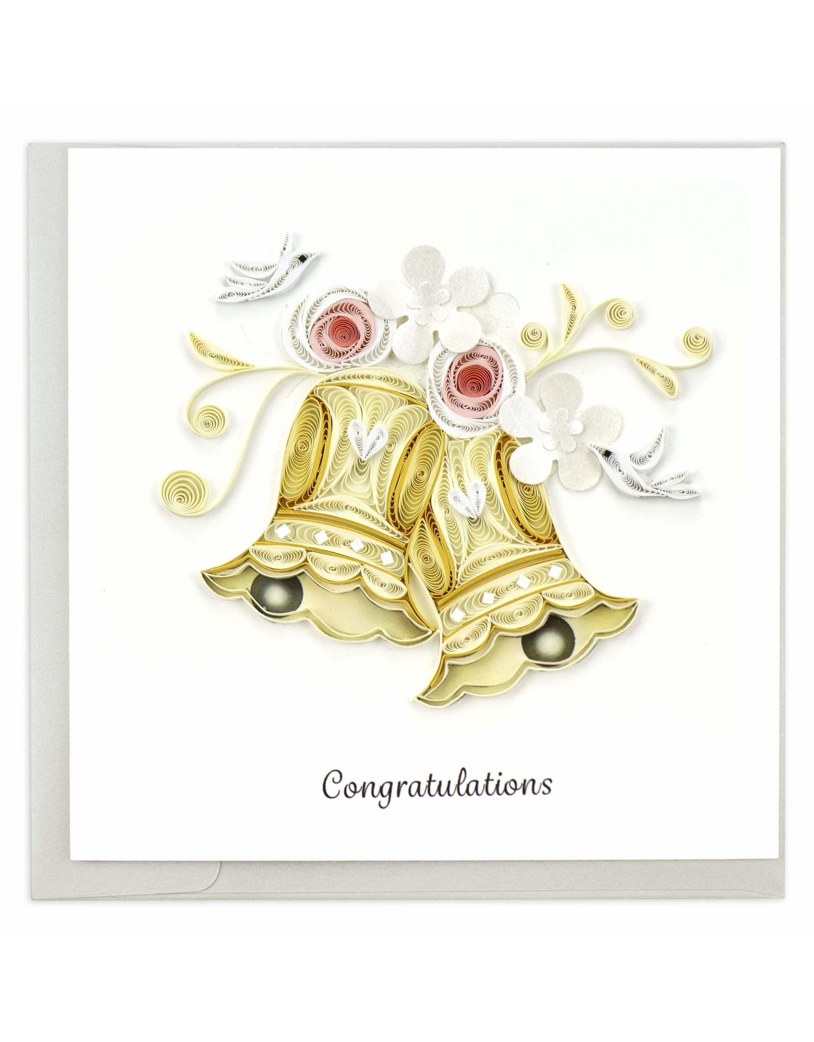 Quilling Card Quilled Wedding Bells Greeting Card