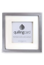 Quilling Card Brushed Silver Shadow Box Square Frame