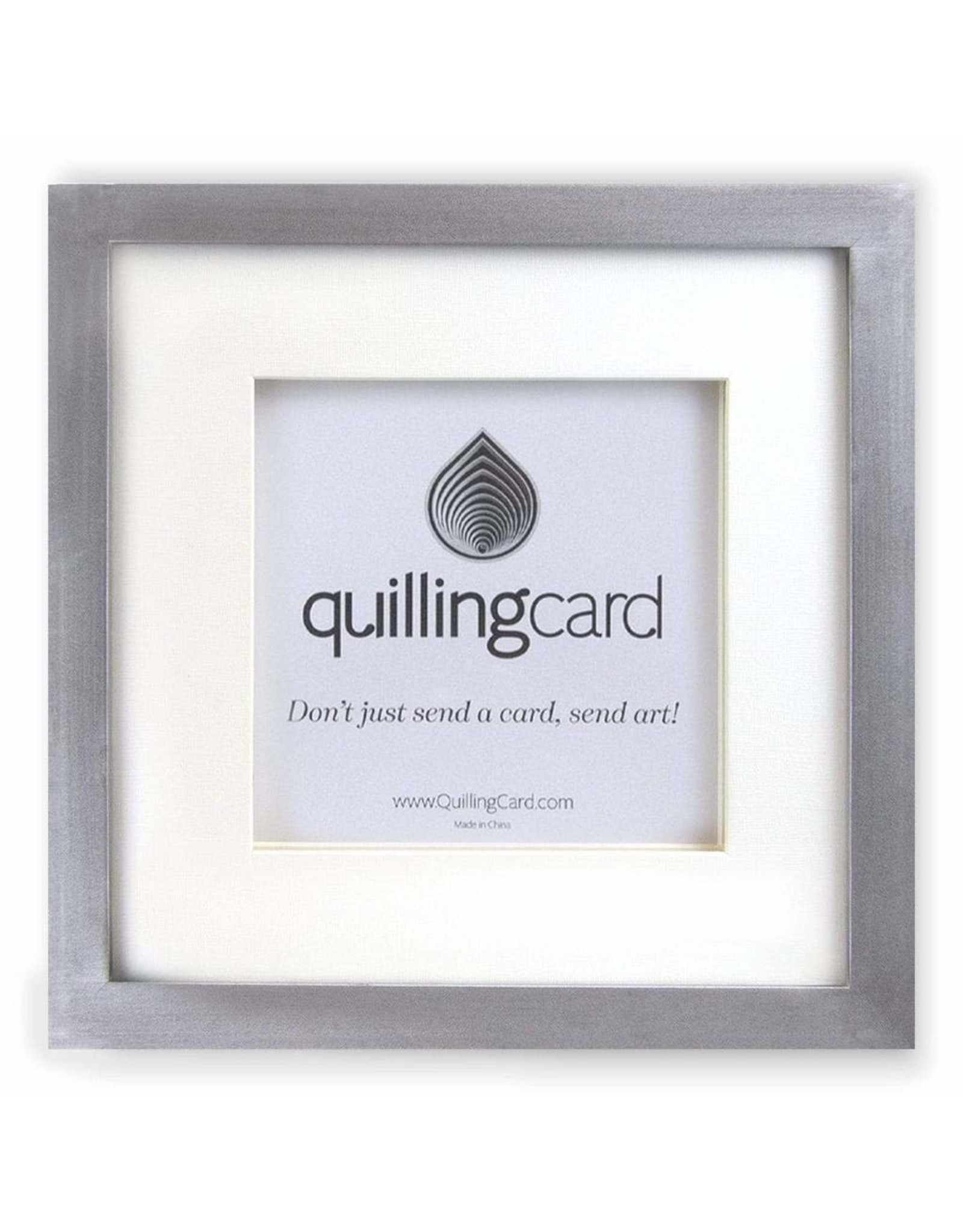 Quilling Card Brushed Silver Shadow Box Square Frame