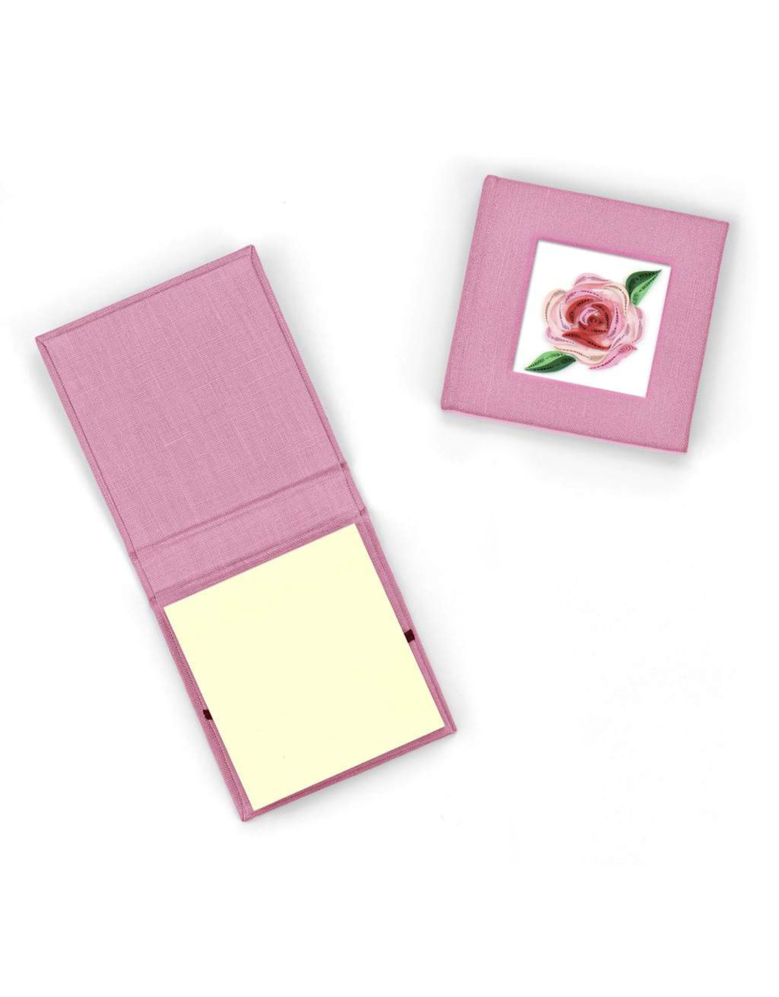 Quilling Card Quilled Pink Rose Sticky Note Pad Cover