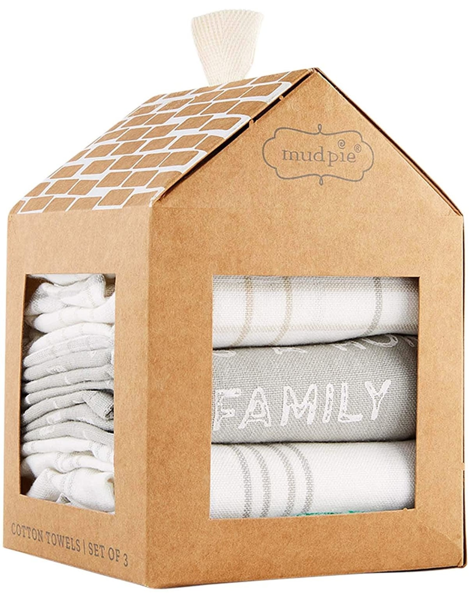 Mud Pie Housewarming New Home Gifts Family Towel Set