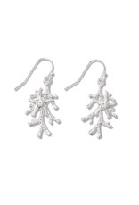 Periwinkle by Barlow Silver Coral Starfish drop Earrings