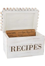 Mud Pie Beaded Recipe Box Set With Recipe Cards