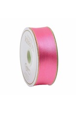 Caspari Two Sided Satin Pink And Green Ribbon 1w x 10yds