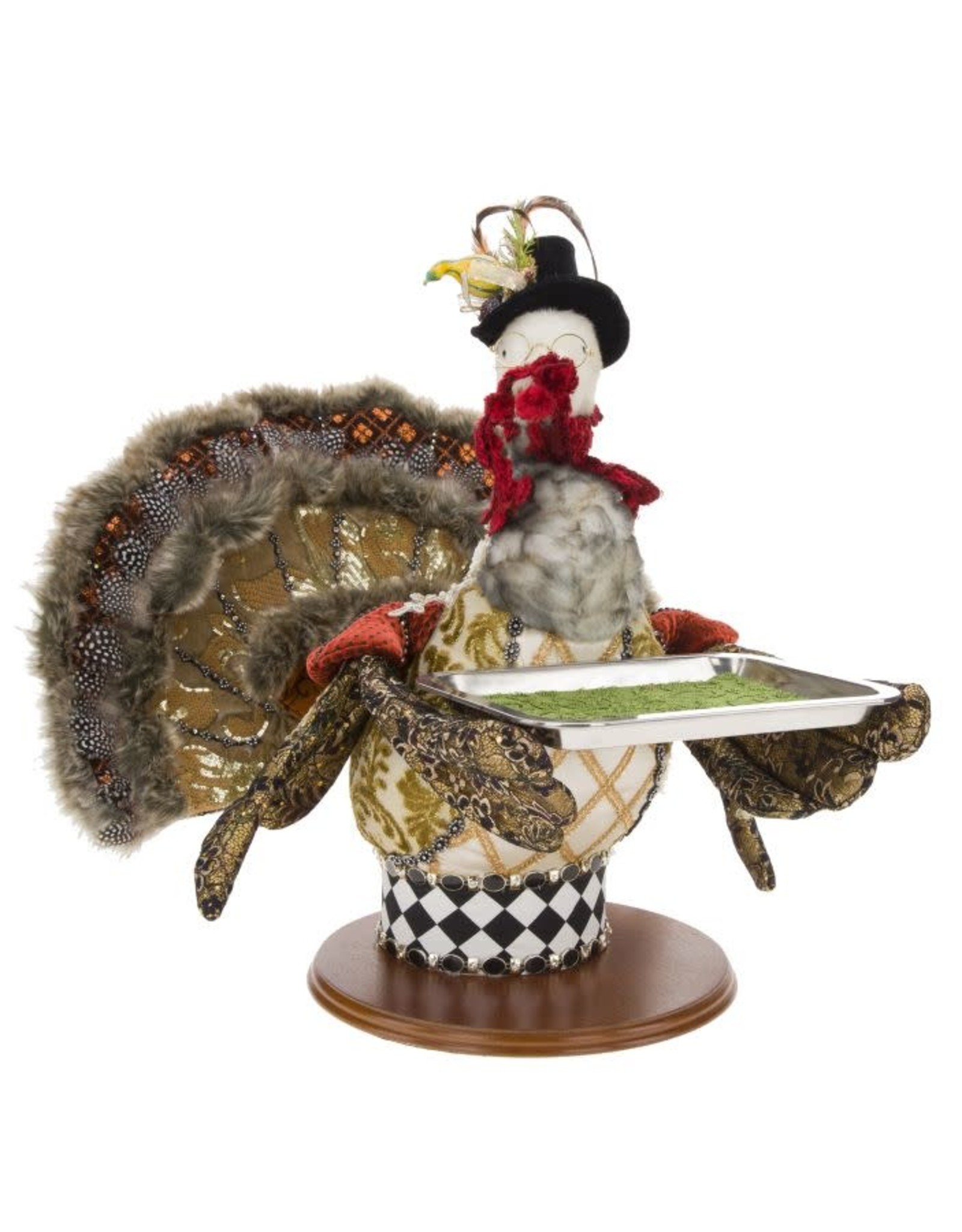 Mark Roberts Fairies Thanksgiving Elegant Turkey Server w Tray 19 Inch