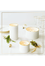 Frasier Fir Gilded Ceramic Candle Medium Pillar 11 Oz