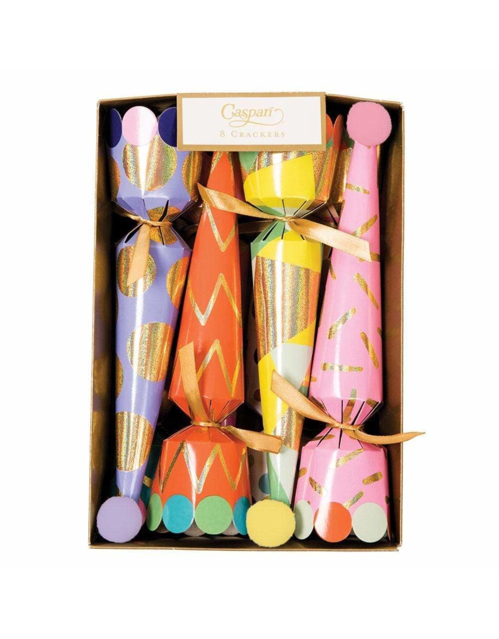 Caspari Party Hats Cone Celebration Crackers 8pk