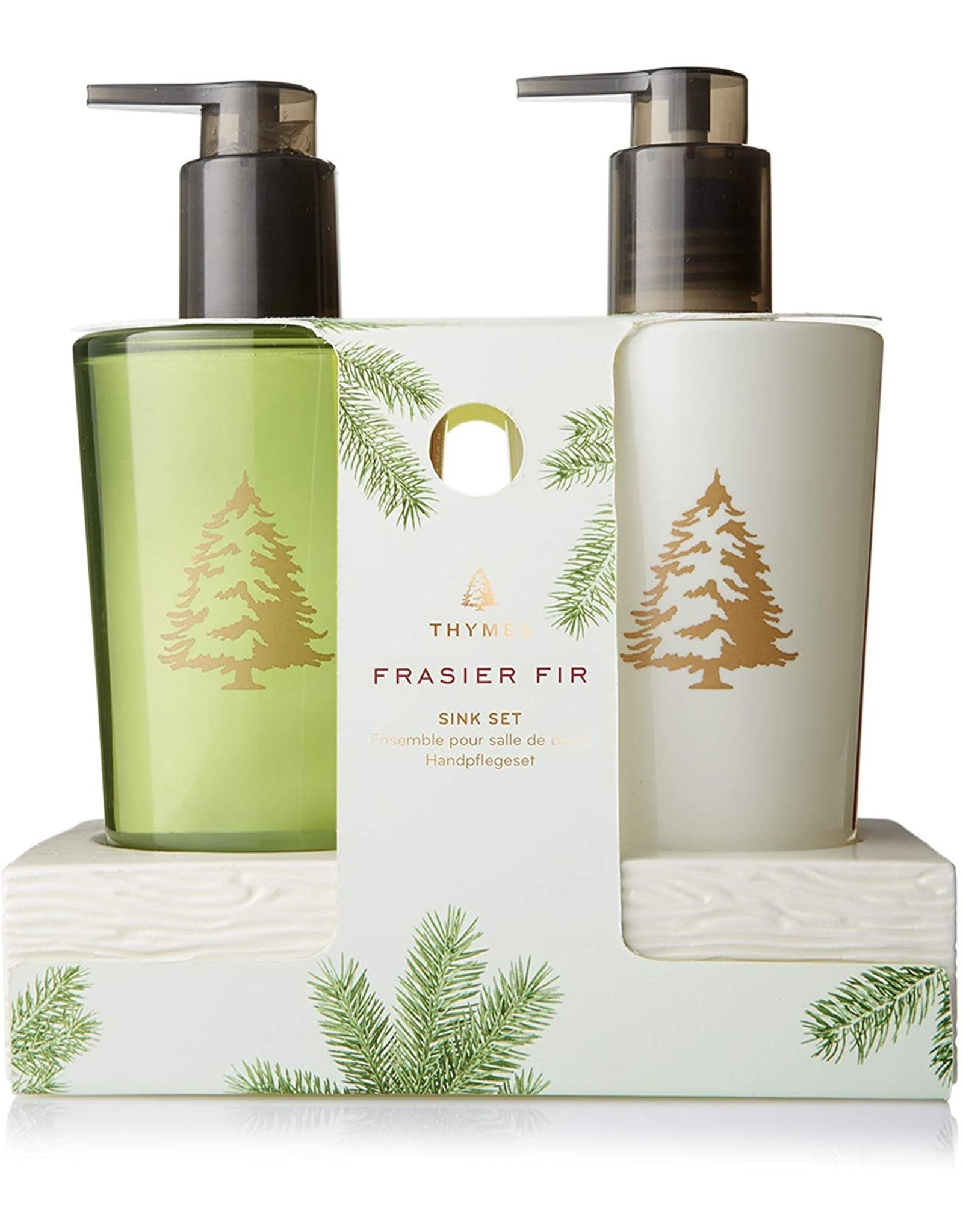 Frasier Fir Sink Gift Set Ceramic Caddy Hand Wash And Lotion