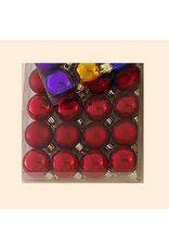 Kurt Adler Miniature Shatterproof Ball Ornaments 24pc 30MM Red