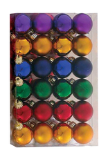Kurt Adler Miniature Shatterproof Ball Ornaments 24pc 30MM Multi-Color