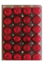 Kurt Adler Miniature Shatterproof Ball Ornaments 24pc 30MM Red