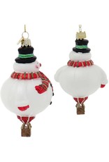Kurt Adler Nobel Gems Hot Air Balloon Glass Ornaments Set of 3 Assorted