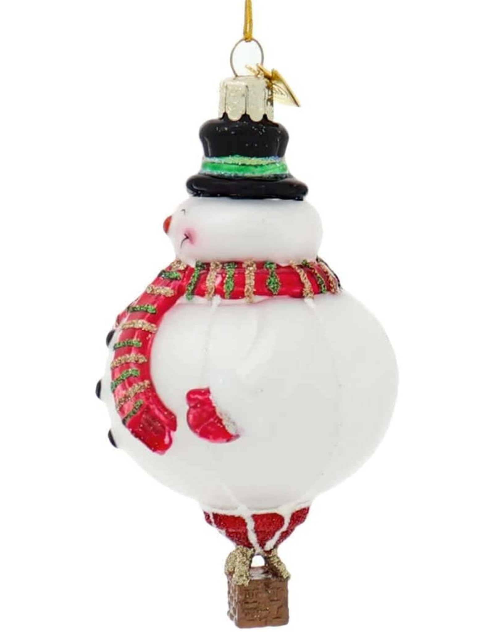 Kurt Adler Nobel Gems Hot Air Balloon Glass Ornaments Set of 3 Assorted