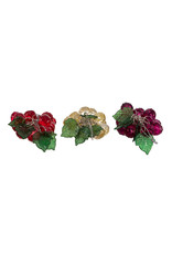 Kurt Adler Beaded Grape Ornaments 3 Assorted