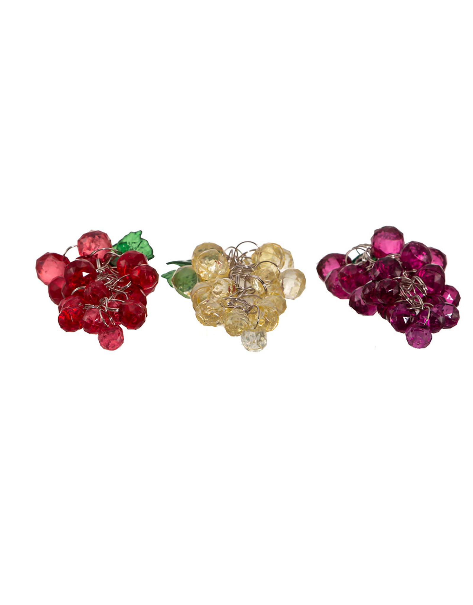 Kurt Adler Beaded Grape Ornaments 3 Assorted