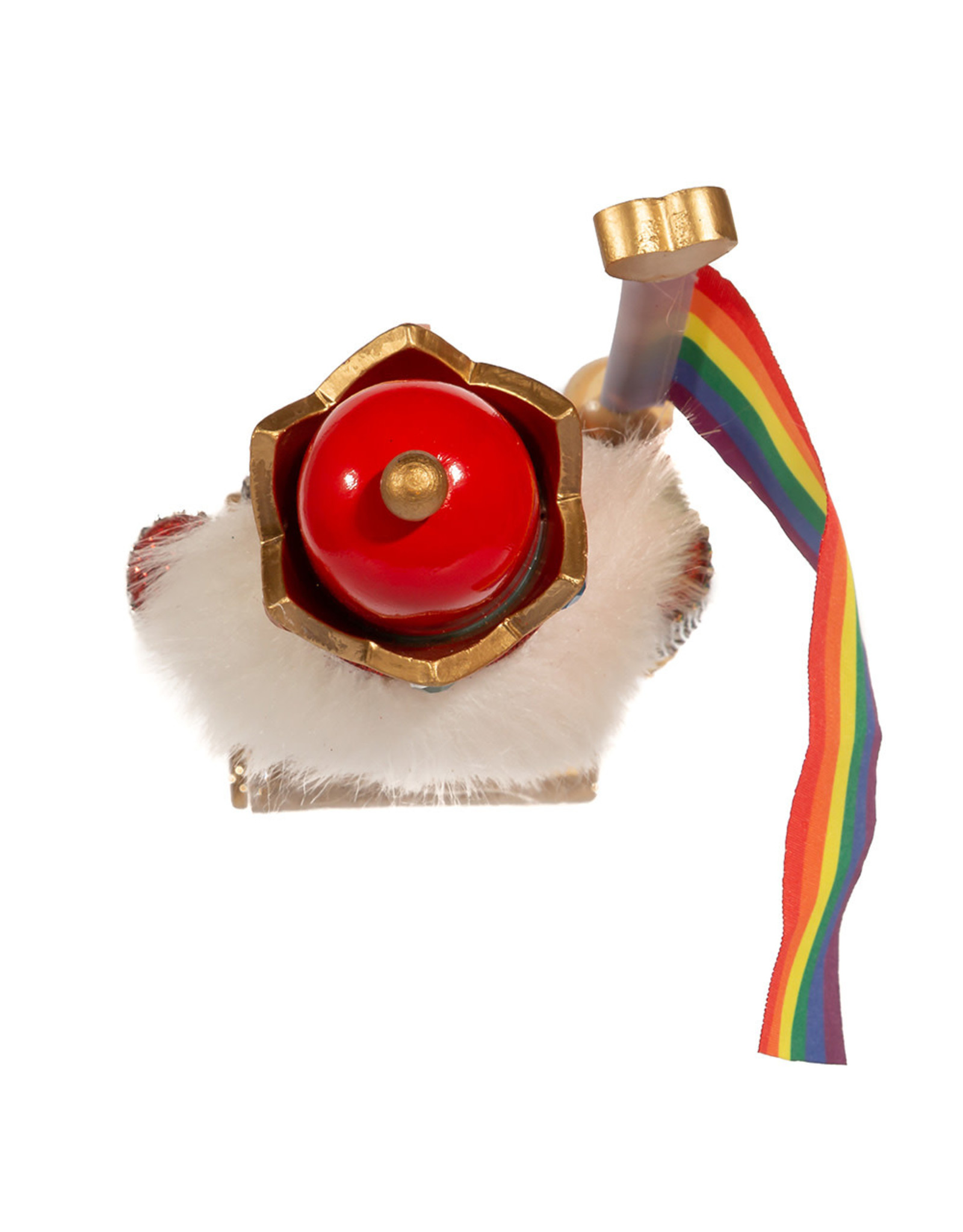 Kurt Adler Gay Pride Nutcracker Holding Pride Flag