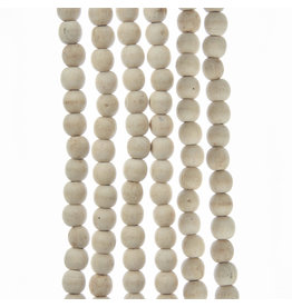 Kurt Adler Natural Wood Beaded Garland 9 FT