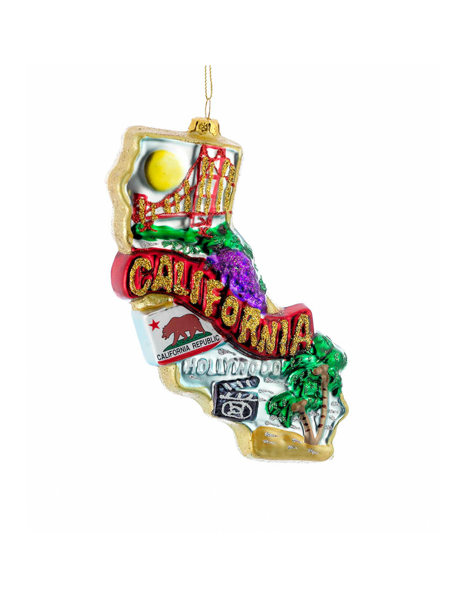 Kurt Adler Glass California Ornament California State Cityscape