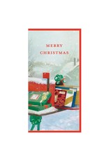 Caspari Christmas Money Holder Cards 4pk Post Box Mailbox W Gifts