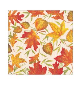 Caspari Fall Thanksgiving Paper Luncheon Napkins 20pk Woodland Leaves