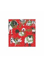 Caspari Christmas Paper Cocktail Napkins 20pk Christmas On The Farm