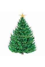 Caspari Ornament Gift Tags 4pk Die-Cut Christmas Tree W Lights