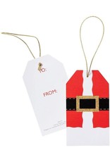 Caspari Classic Hanging Gift Tags 4pk Santa Costume