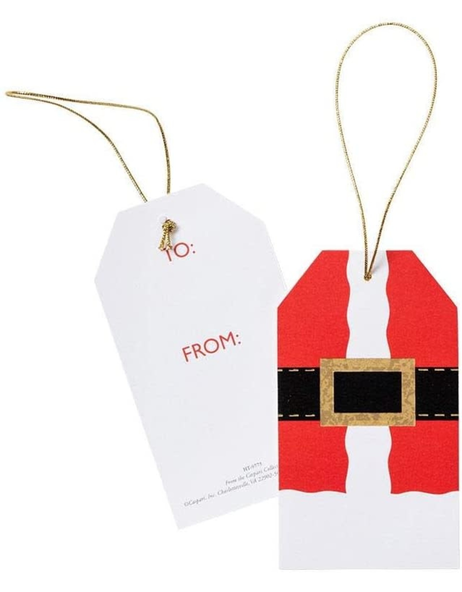 Caspari Classic Hanging Gift Tags 4pk Santa Costume