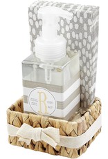 Mud Pie Initial R Hand Soap Paper Hand Towels And Basket Set
