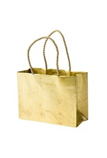Caspari Christmas Gift Bag Small 7x3x5.25 Antique Gold