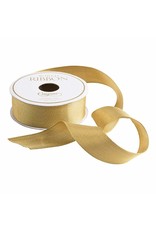 Caspari Metallic Gold Grosgrain Wired Ribbon - 6 Yard Spool