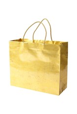 Caspari Christmas Gift Bag Large 11.75x4.75x10 Antique Gold