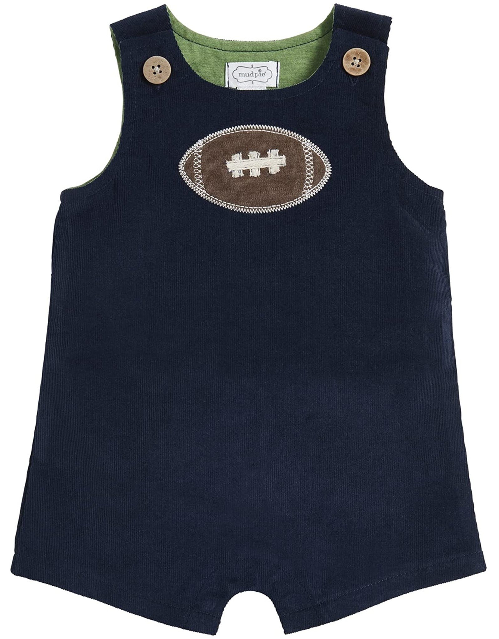 Mud Pie Baby N Kids Clothing One-Piece Football Shortall 0-3 Months