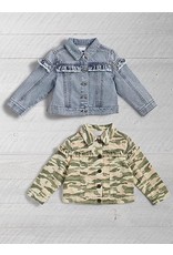 Mud Pie Kids Clothing Denim Ruffle Jacket 2T-3T