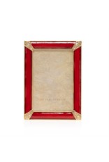 Jay Strongwater Photo Frames Leonard Pave Corner 4x6 Frame Ruby