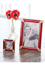 Jay Strongwater Photo Frames Leonard Pave Corner 4x6 Frame Ruby