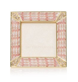 Jay Strongwater Photo Frame Leland Pave Corner 2x2 Mini Frame Boudoir