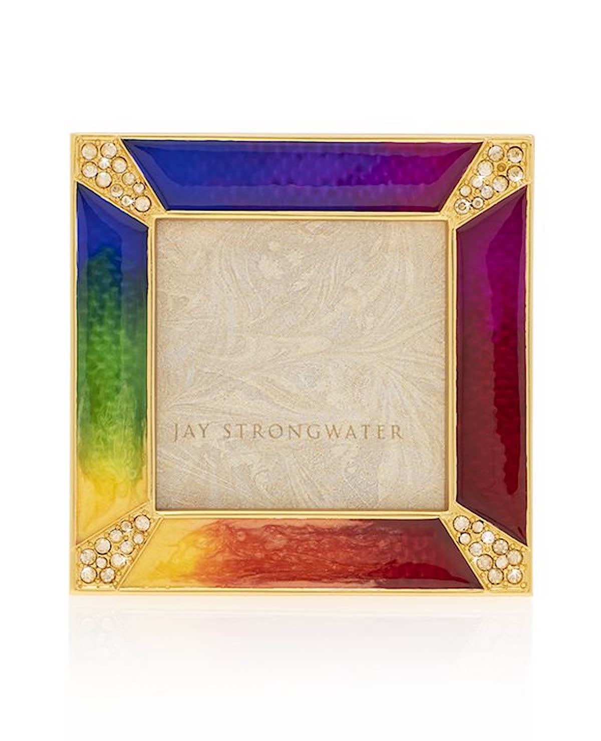 Jay Strongwater Photo Frame Leland Pave Corner 2x2 Mini Frame