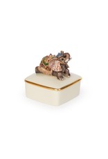 Jay Strongwater Boxes Priya Elephant Porcelain Box