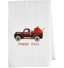 Mud Pie Thanksgiving  Waffle Weave Hand Towel Happy Fall